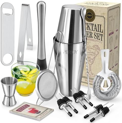 Cocktail Shaker Set, 16 Piece Bartender Kit, Cocktail Shaker