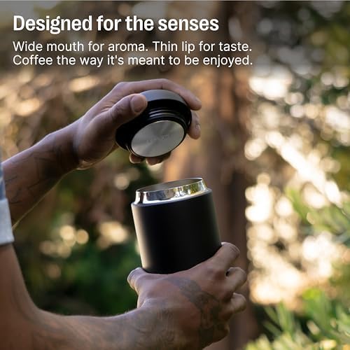 Fellow Carter Wide 12 oz Ceramic Lined Travel Mug with Lid, Coffee &