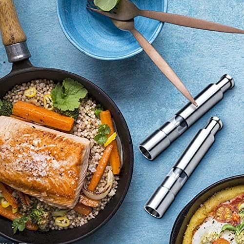 Stainless Steel Salt and Pepper Grinder Set, 2 Pieces
