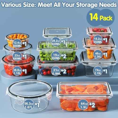 28-Piece Food Storage Container Set with Lids