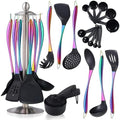 Silicone Cooking Utensils Set, 17pcs, Rainbow