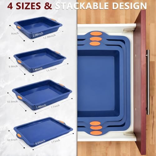 To encounter Silicone Baking Pans Set, 4 Pieces Nonstick Bakeware Set