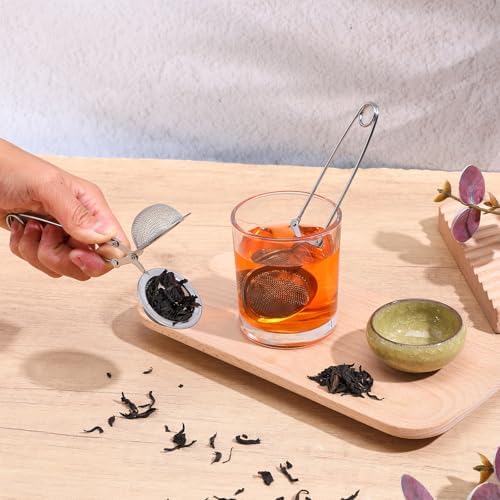 20 Pcs Snap Ball Tea Infuser Strainers, Silver Stainless Steel Fine