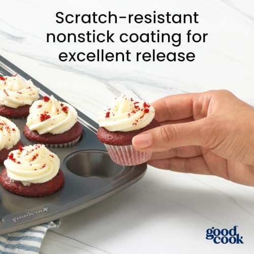 GoodCook Mini Nonstick Steel 24‐Cup Muffin and Cupcake Pan with