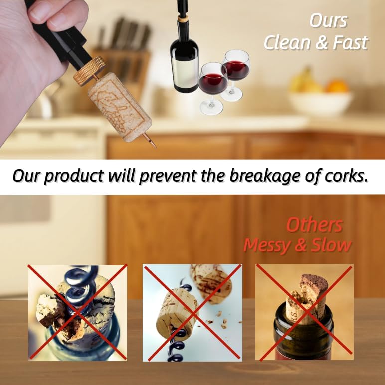 Aeropop Wine Opener 2 Pack, Air Pump Wine Bottle Opener - Portable