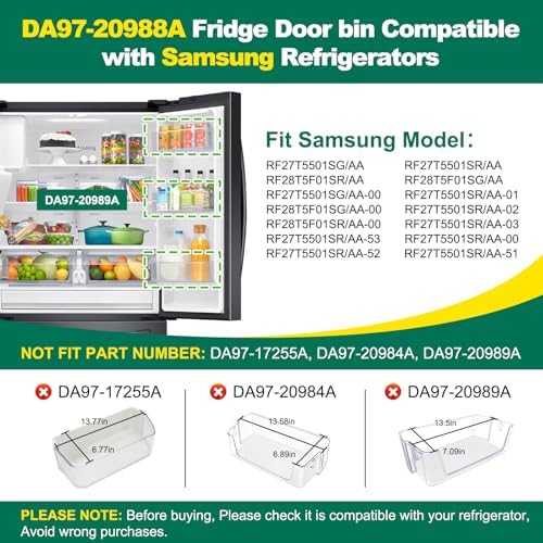 DA97-20988A Refrigerator Door Bin Shelf Replacement for Samsung