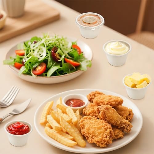 Tebery 200 Pack 4 Oz Disposable Condiment Portion Cups, Small Sauce