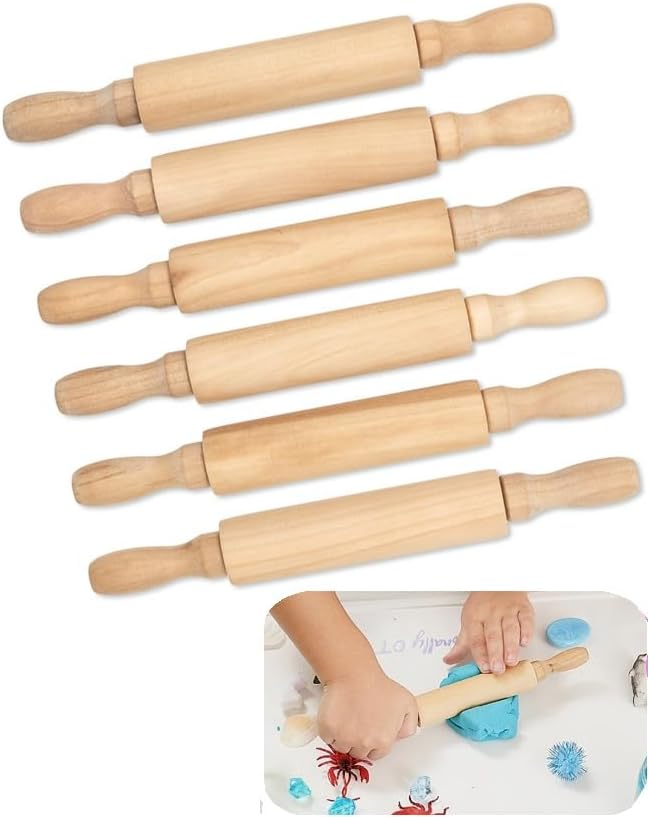 8-Inch Premium Kids Mini Rolling Pins Splinter-Free, Non-Stick Hardwood - Image 5