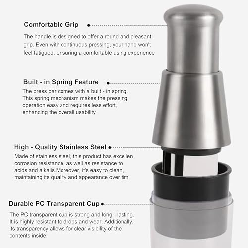 Stainless Steel Manual Garlic Press Chopper