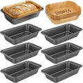 6 Pack Bread Loaf Pan with 100 PCS Loaf Pan Liners, Nonstick