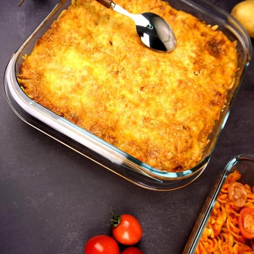 9×9in Square Glass Baking Dish, 2.4QT Glass Baking Pan, Baking Dishes
