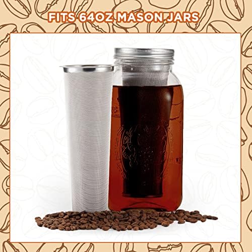 2 Pcs Cold Brew Coffee Filter Stainless Steel Filter Coffee Tea