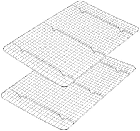Cooling Rack Set of 2, E-far 181⁄2x121⁄2 Wire Racks for Baking Cooking