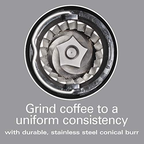 Hamilton Beach 39-Setting Conical Burr Coffee Grinder, Black