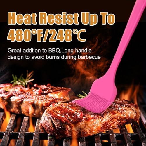 Silicone Basting Brush 2 Pcs Pastry Brush for Oil, BBQ, Grill, Sauce