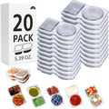 20 Sets Reusable Snack Containers Double Compartment Snackle Box