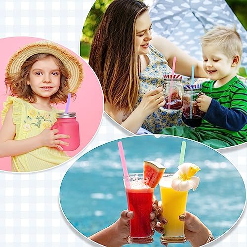 Cobee 4 Set Reusable Silicone Straws Kit, Foldable Portable Straws