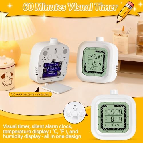 4 in 1 Visual Digital Timer, Pink