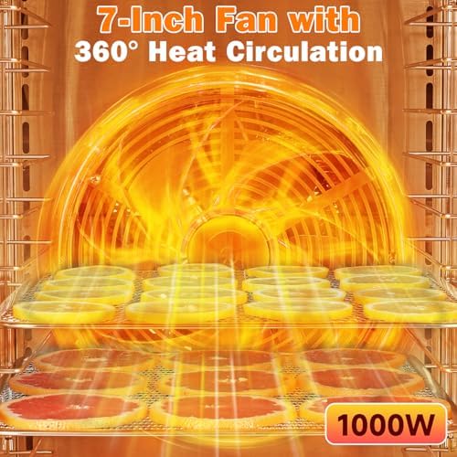 SUCISENI Food Dehydrator, 12 Stainless Steel Trays, 1000W