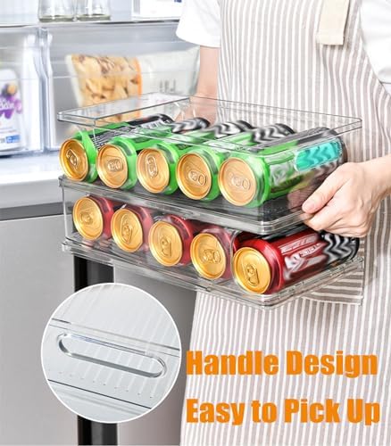 Can Dispenser For Refrigerator, Stackable Kitchen Canned Food Holder