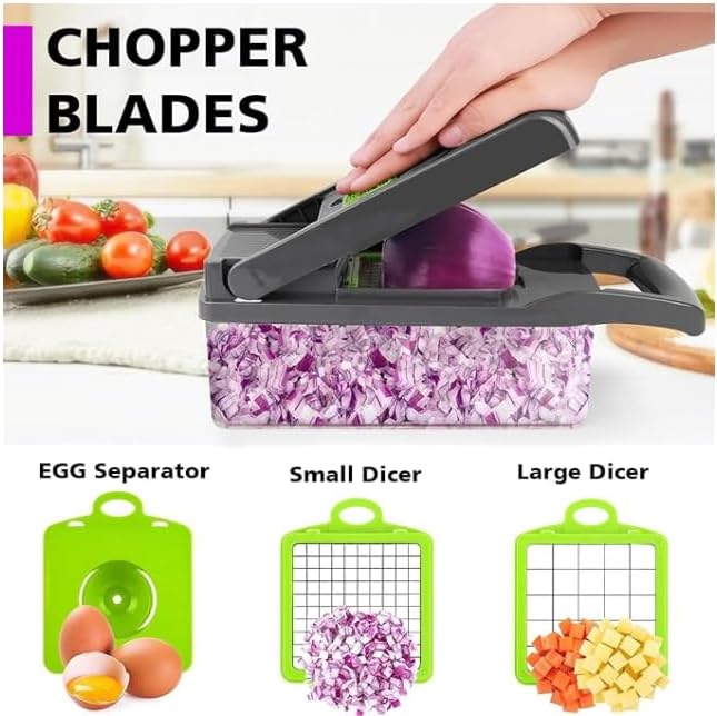 15-in-1 Vegetable Chopper and Spiralizer, Black