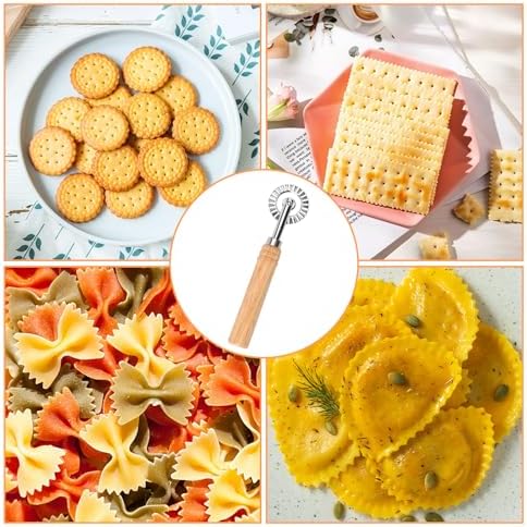 Pastry Wheel Cutter, Stainless Steel Ravioli Cutter, Fluted Pastry