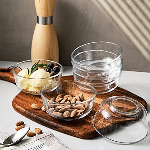 Sweejar Small Glass Bowls Set, 8 oz Prep Bowls for Cooking, 4 inch