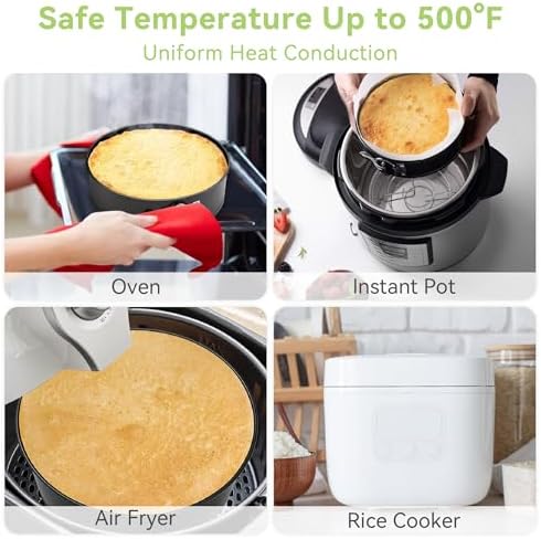 USLAI 6 Inch Springform Pan, Nonstick & Leakproof