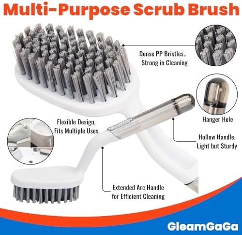 3-Pack Heavy-Duty Shower Scrub Brushes
