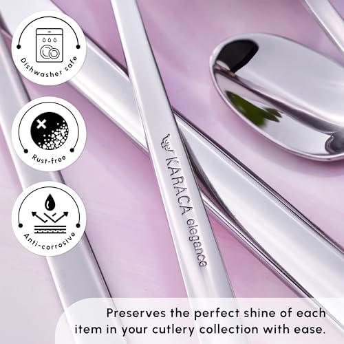 Karaca Tivoli Silverware Set For 6, 30-Piece Everyday Flatware Set