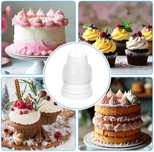 40 PCS Piping Bag Couplers for Icing Nozzles, Plastic Standard Coupler