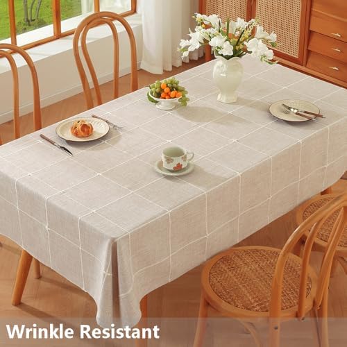 TruDelve Rustic Square Tablecloth 70 x 70 Farmhouse Outdoor Picnic