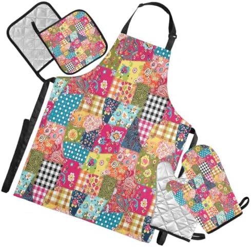 Burbuja Kitchen Apron Set for Adult Adjustable Cooking Apron with 2