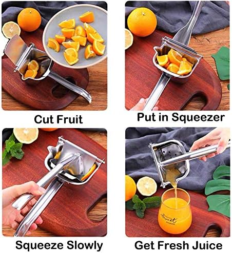 Stainless Steel Lemon Squeezer, 50 Pcs Filter Bags