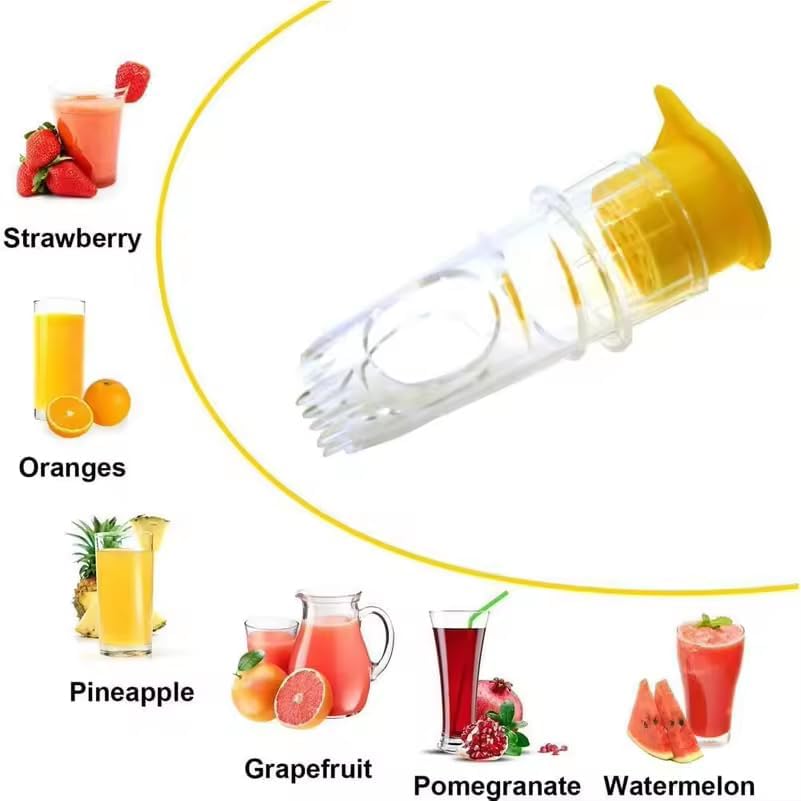 Lemon Squeezer, 2 PCS, Clear Plastic with Lid and Filter