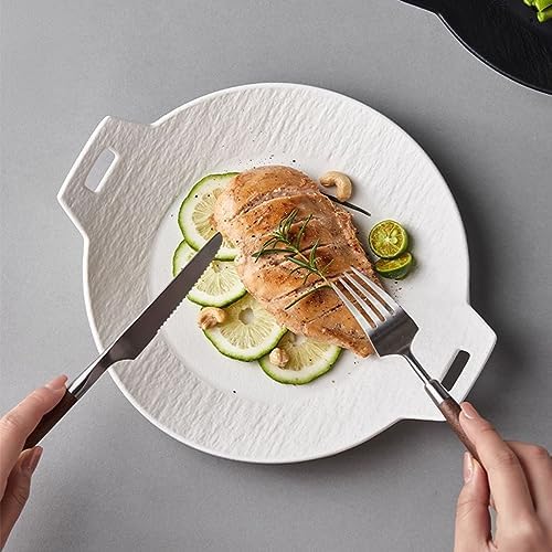 1-Pack Rustic Flatware Set with Walnut Handle, Stainless Steel