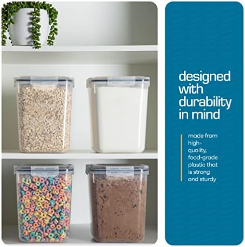 Storeganize Flour Sugar Storage Containers, 5.3L, 4pk