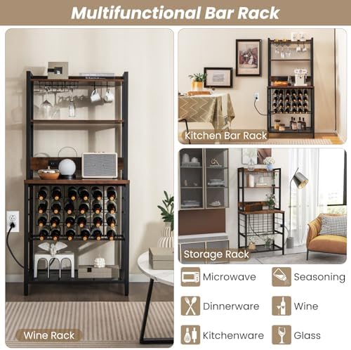 GIANTEX 4-Tier Microwave Stand with Storage Hutch