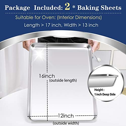 P&P CHEF Muffin Pan Cupcake Baking Pan with 16 Inch Baking Sheet Set