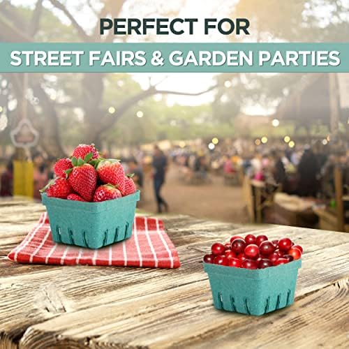 FMP Brands 44 Pack Pint Green Molded Pulp Fiber Berry Basket Produce