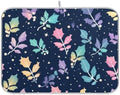 OTVEE Festive Holly Star Art Dish Drying Mat for Kitchen Counter