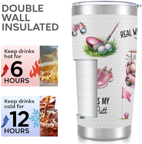 Golf Gifts for Women Golfers, Funny Pink Golf Tumbler for Female