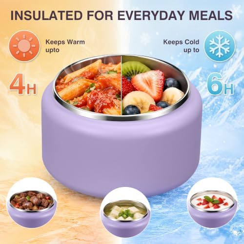 13.5oz Kids Jar for Hot Food, Insulated Vacuum Food Jar with Buckle