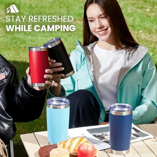 MEWAY 20oz Tumbler 4 Pack Double Wall Vacuum Insulated Travel Mug