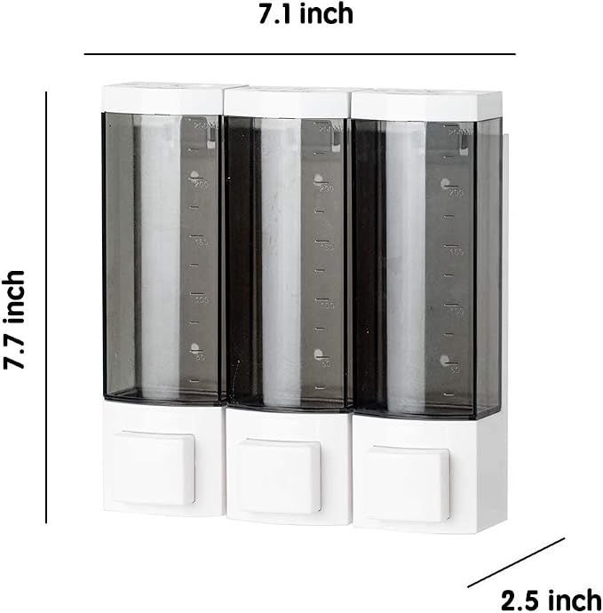 Shower Soap Dispenser 3-Chamber, Drill Free - Image 3