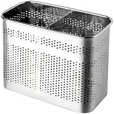 Stainless Steel Cutlery Utensil Holder (Medium Square) Chopsticks