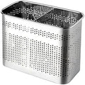 Stainless Steel Cutlery Utensil Holder (Medium Square) Chopsticks