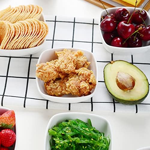 MALACASA 5 oz Porcelain Dip Bowls Set, 12 Pack Small Ramekins
