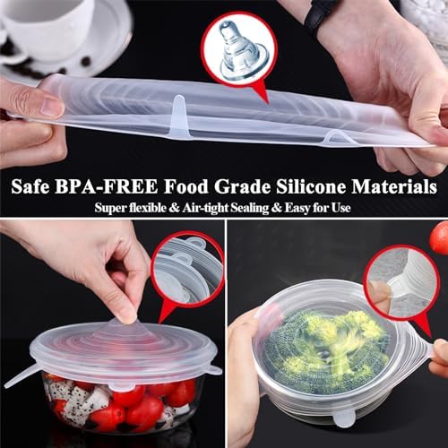 Silicone Can Lids (10 Pack, All 2.6'' Diameter), Reusable Silicone