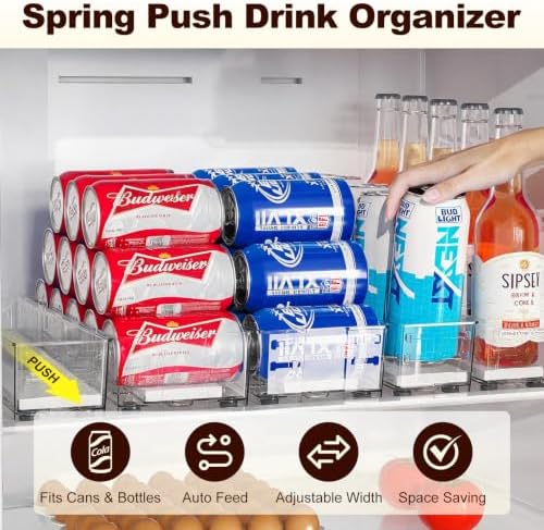 Soda Can Organizer for Fridge, 5 Pack